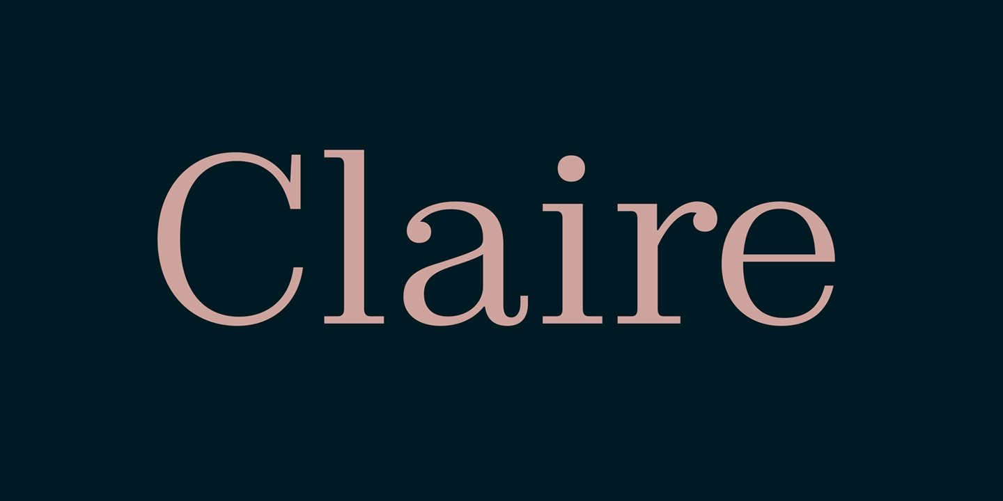 Czcionka Claire